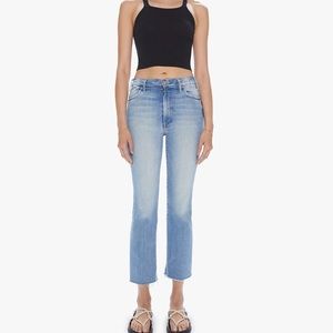 Mother hustler ankle fray jeans au revoir 27